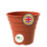 Happy Pots Gloss Terracotta Plastic Plant Pot 10cm - Pack of 20