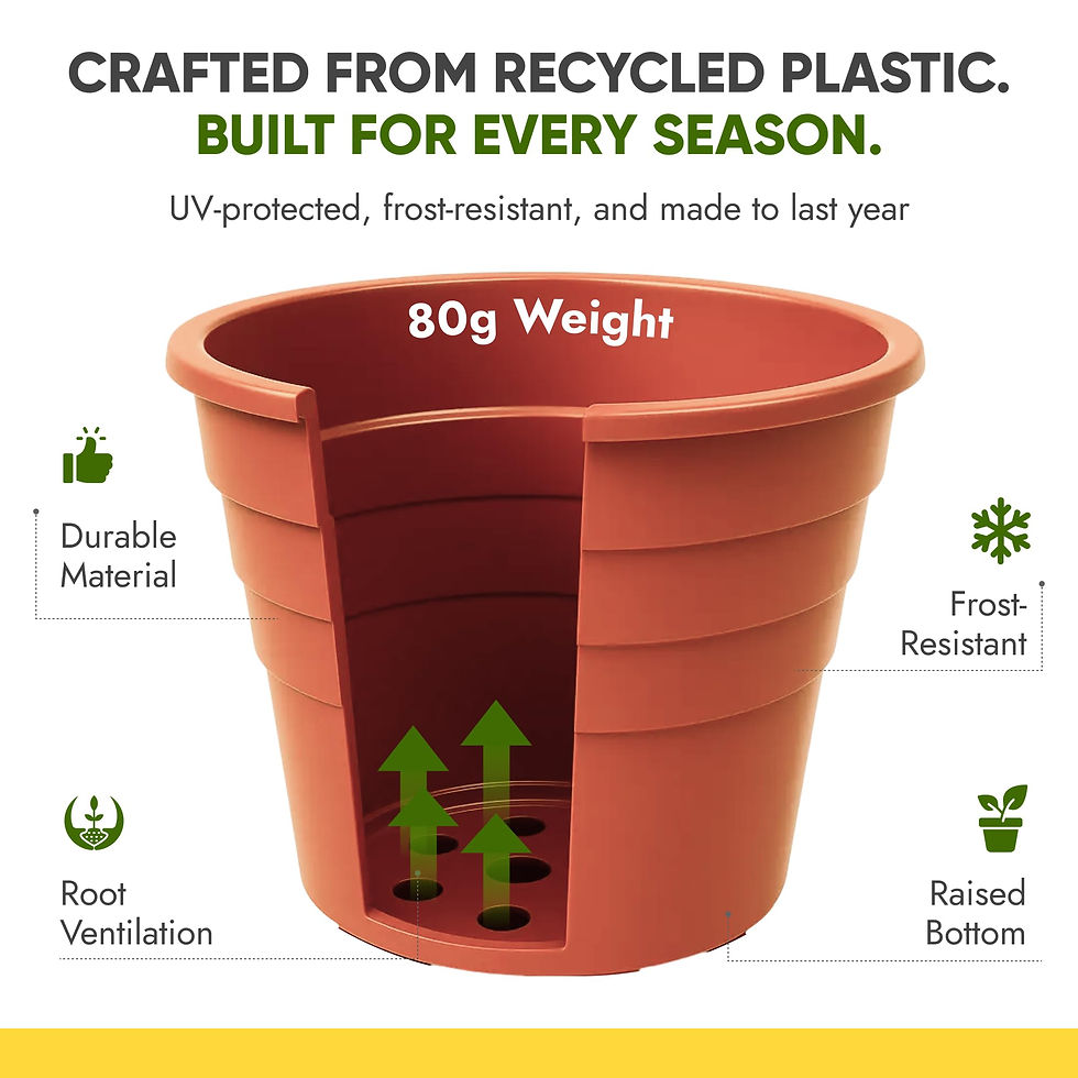 Thumbnail: Happy Pots Terracotta Plastic Plant Pot 15cm - 50 Pack - Made in UK