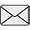 Make a very simple, minimalistic, rectangular email icon using dark line and white backgro