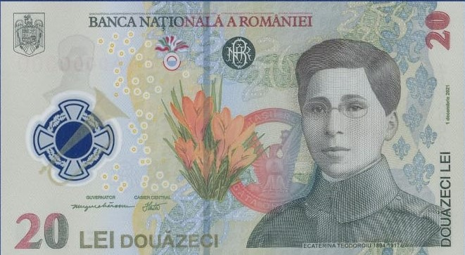 Romanian National Bank launches first banknote with female personality
