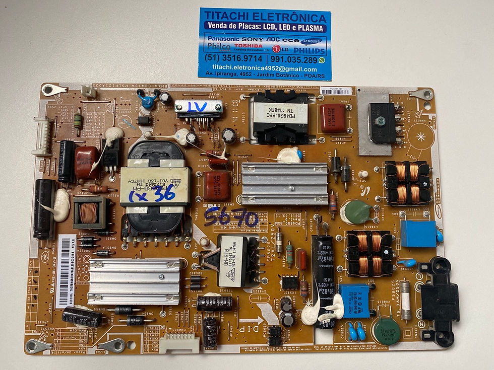 Miniatura: Placa Da Fonte Samsung UN40D5003 / BN44-00473A