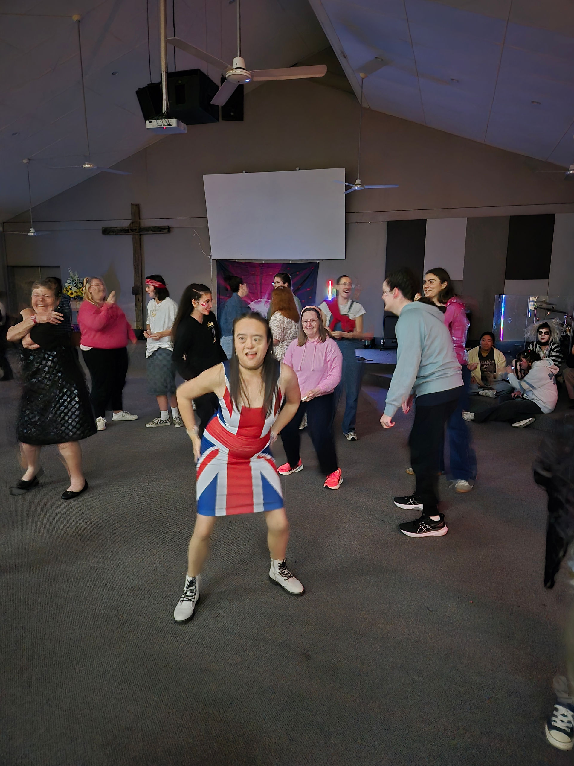High-energy dance moves at the DiscoAbility event