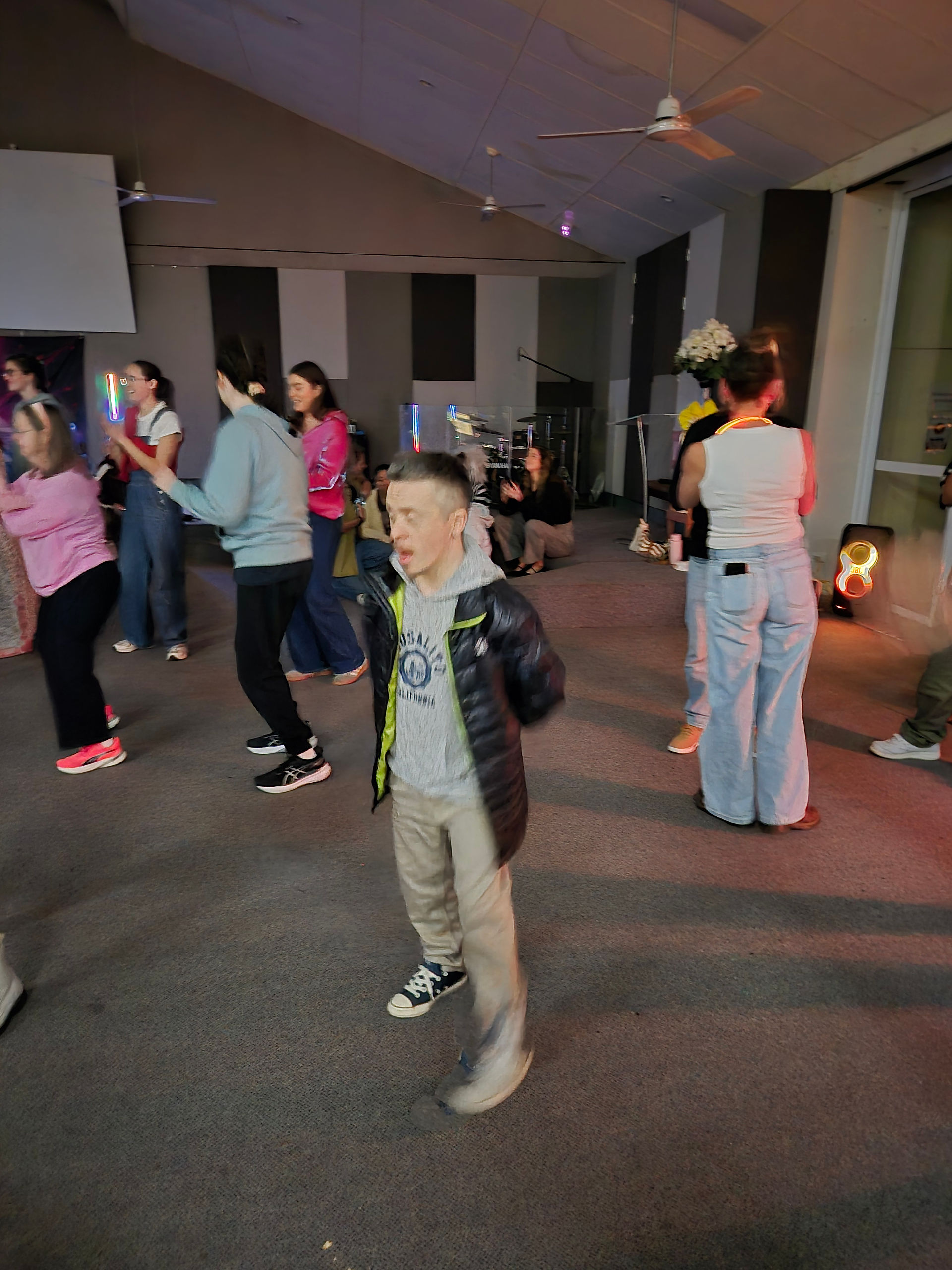 Everyone enjoying the music at the DiscoAbility event
