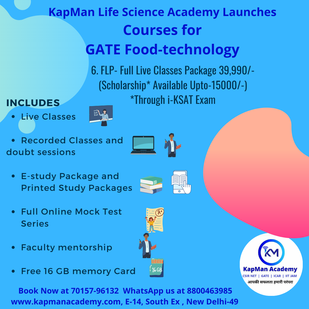 GATE Foodtechnology | KapMan Academy | Online