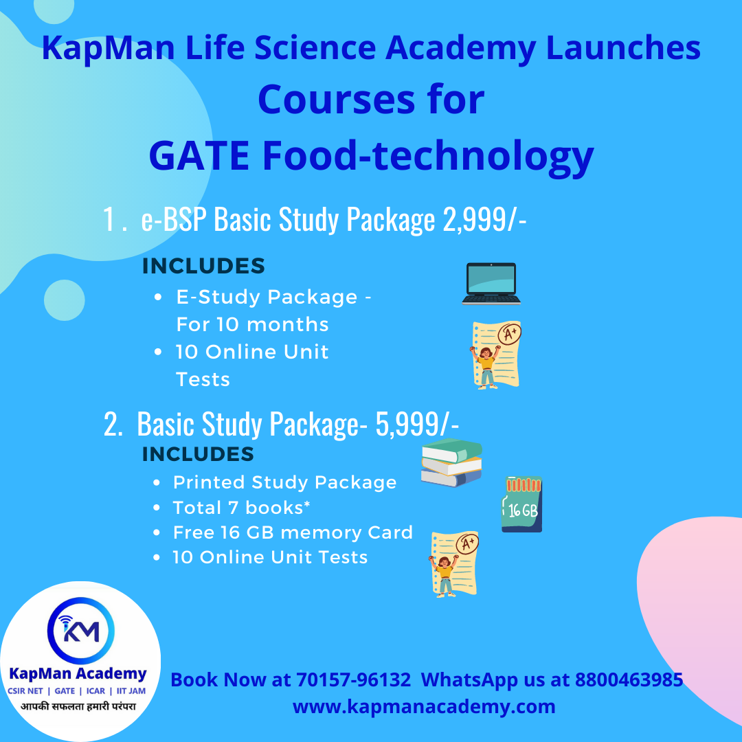 GATE Foodtechnology | KapMan Academy | Online