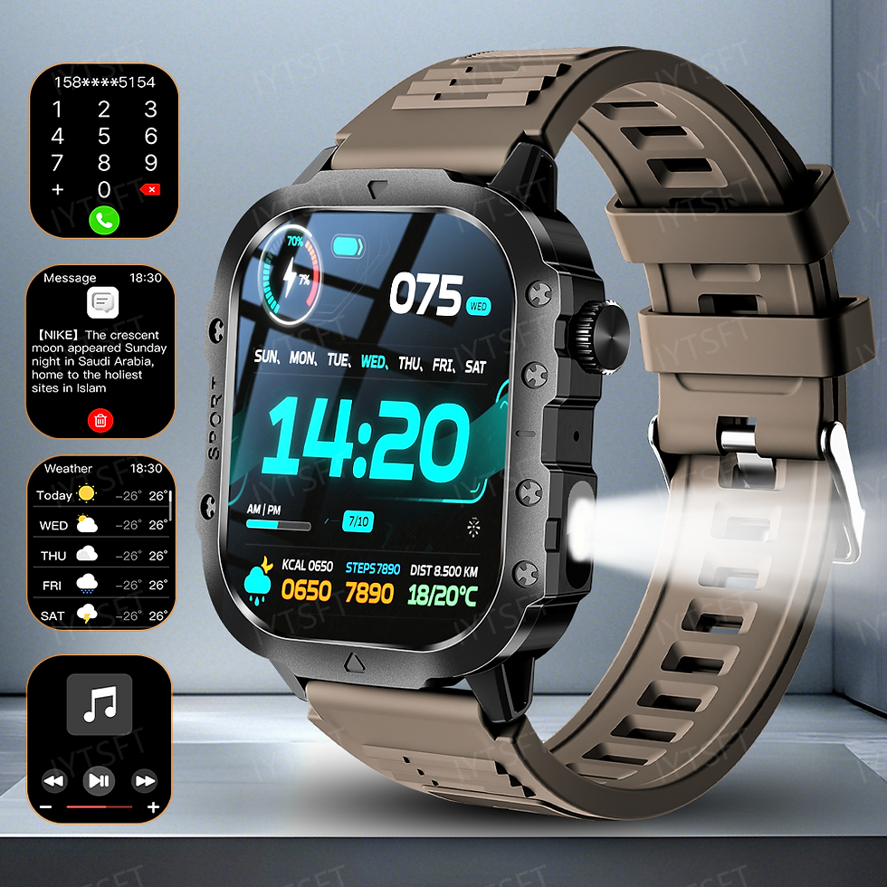 Miniatura: LAXASFIT 2025 New Military Smart Watch Men Outdoor Sports Fitness Tracker Health