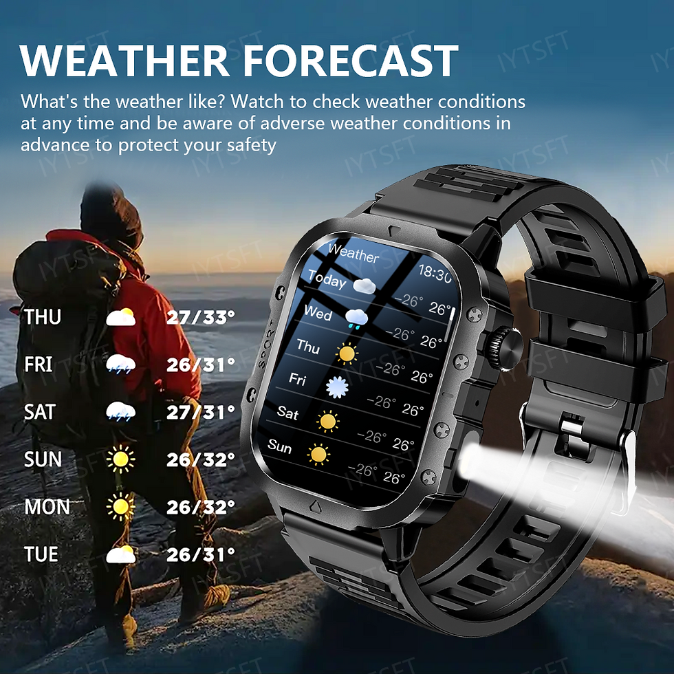 Miniatura: LAXASFIT 2025 New Military Smart Watch Men Outdoor Sports Fitness Tracker Health