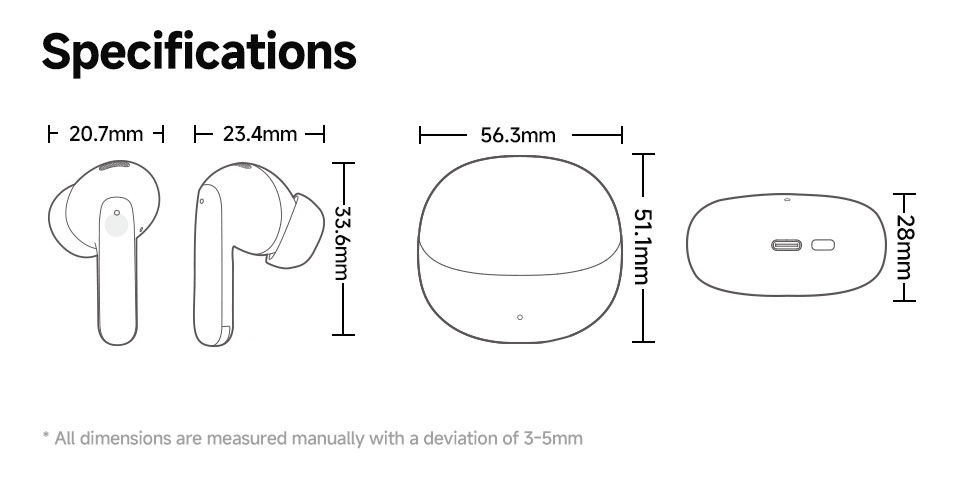 Miniatura: QCY MeloBuds Pro ANC Bluetooth 5.3 Earphones Wireless 46dB Hybrid ANC Hi-Res LDA