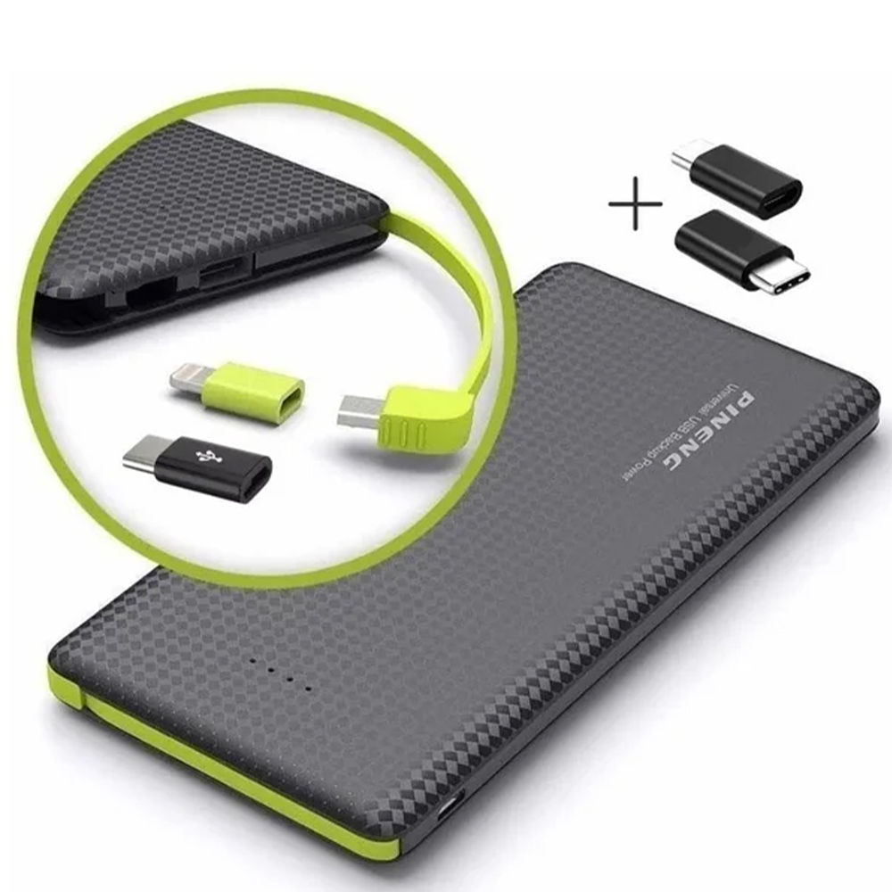 Power Bank 10000mAh Portátil, Carregamento Rápido Compacto Leve, Bateria Exter
