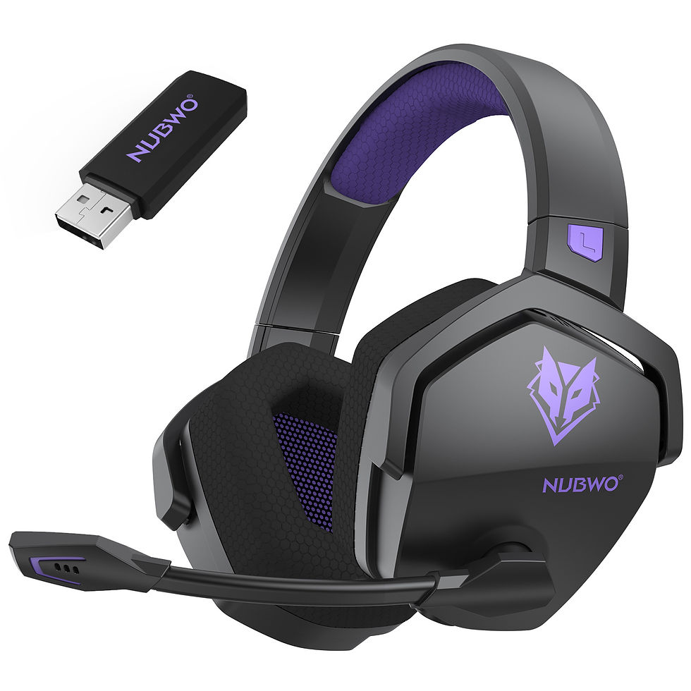 Miniatura: NUBWO G06 Dual Wireless Gaming Headset with Microphone for PS5, PS4, PC, Mobile,