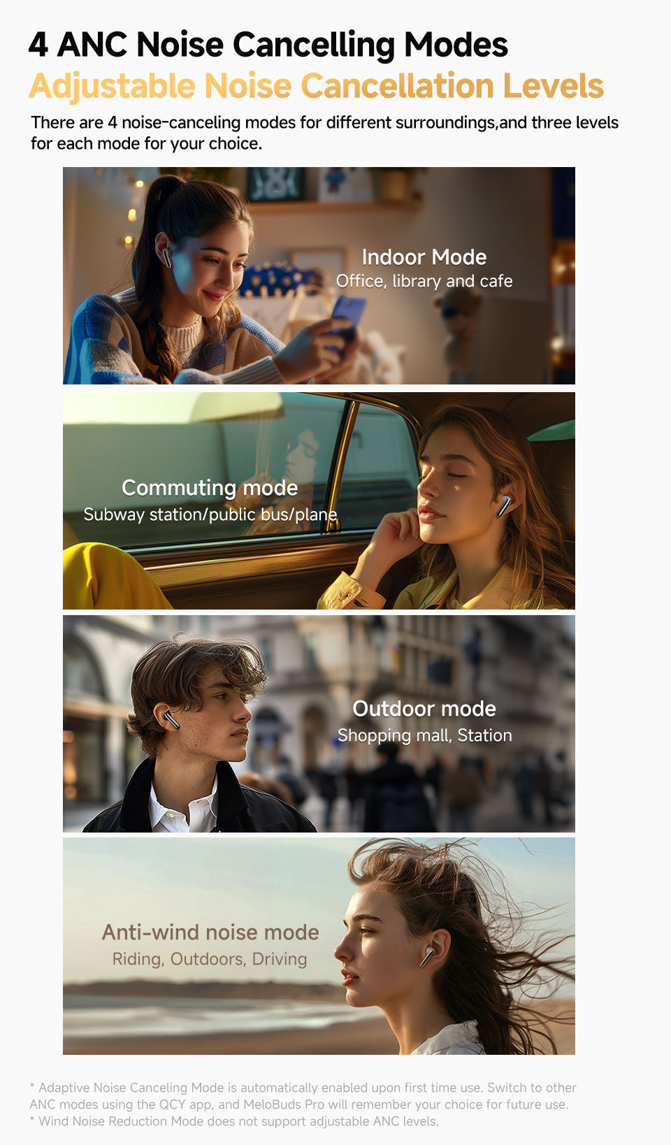 Miniatura: QCY MeloBuds Pro ANC Bluetooth 5.3 Earphones Wireless 46dB Hybrid ANC Hi-Res LDA