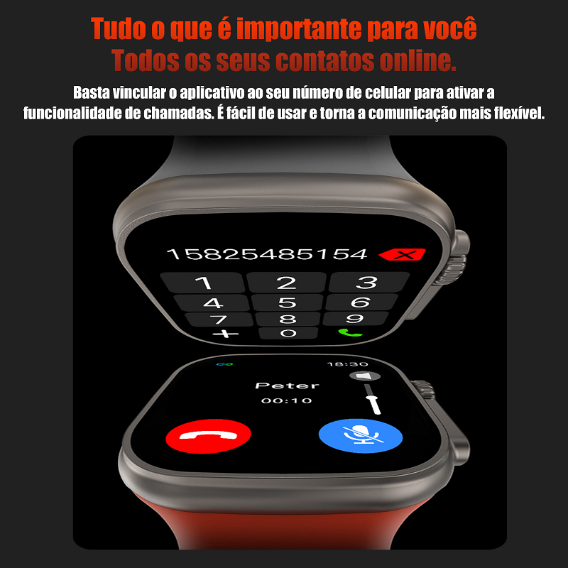 Miniatura: Smart Watch 2.01-inch Touch Screen Multiple Sports Modes Messages and Calls Gift