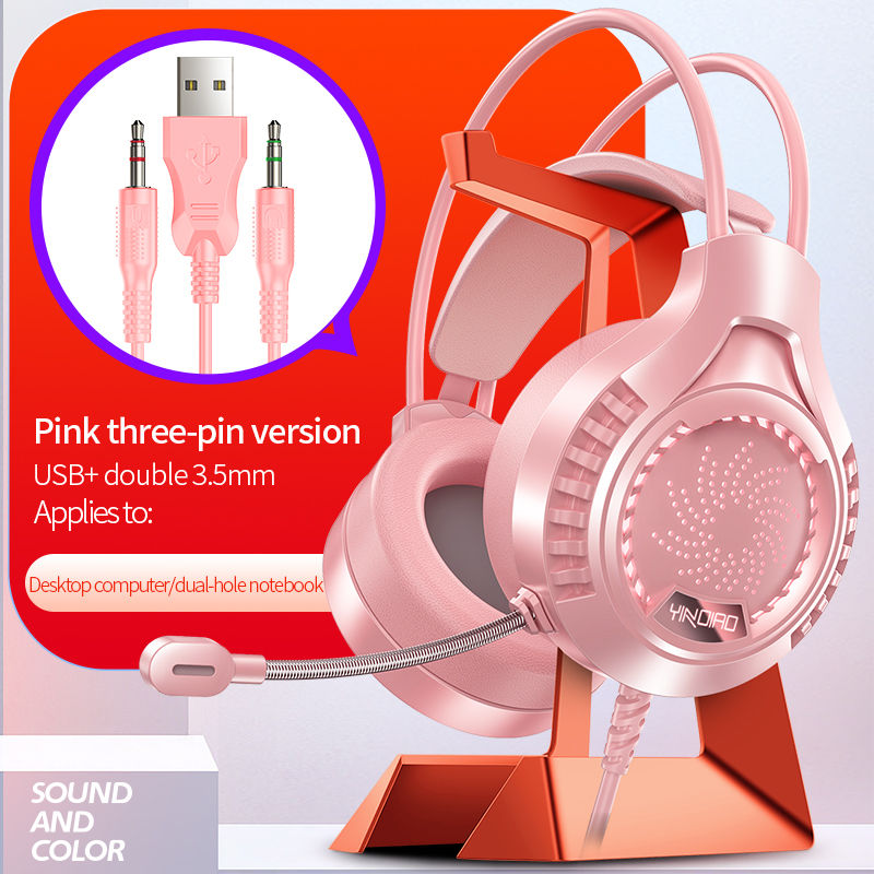 Miniatura: RGB Gaming Headset with Microphone 7.1 Surround HD Sound Stereo Dual 3.5mm USB  