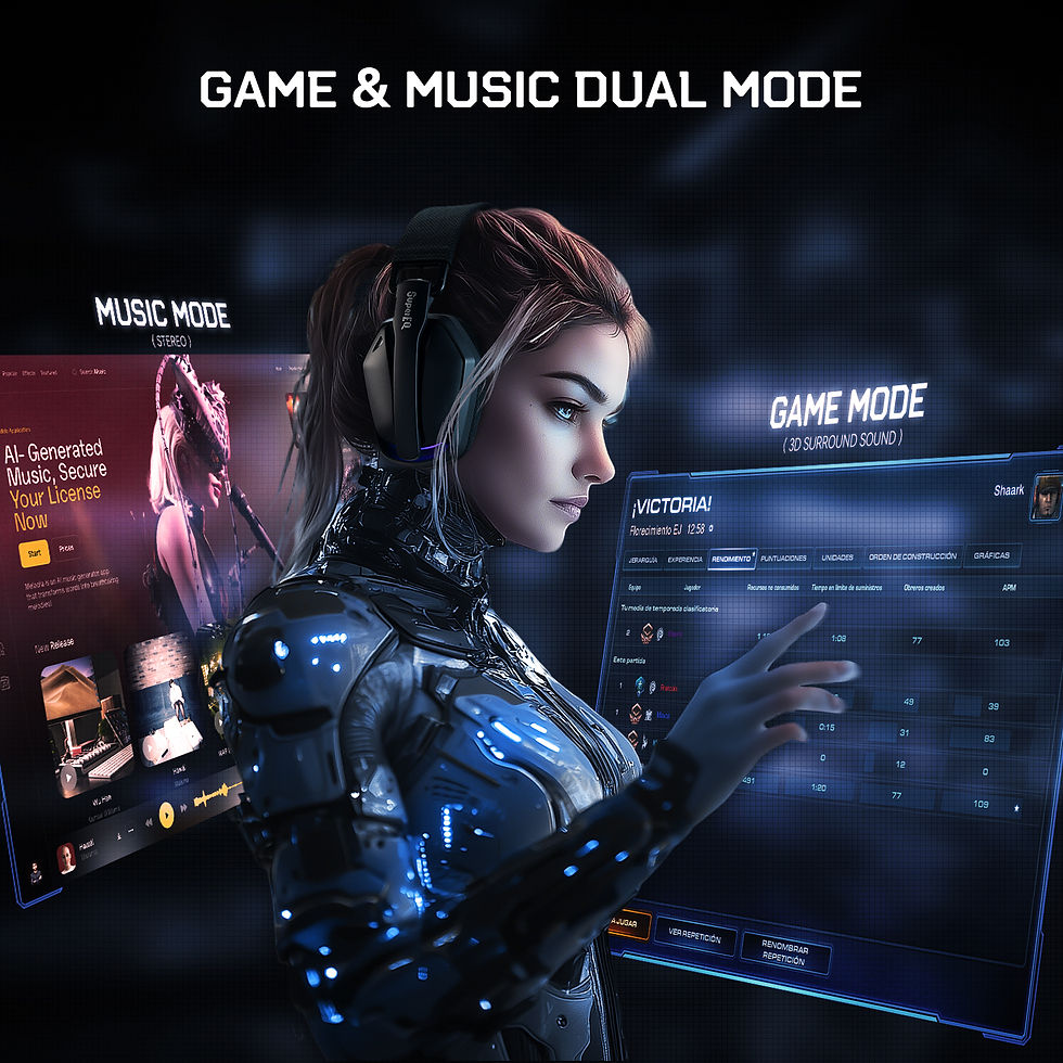 Miniatura: EKSA G19BT 2.4GHz Wireless Gaming Headphones Ultra-light Bluetooth 5.4 Headset G