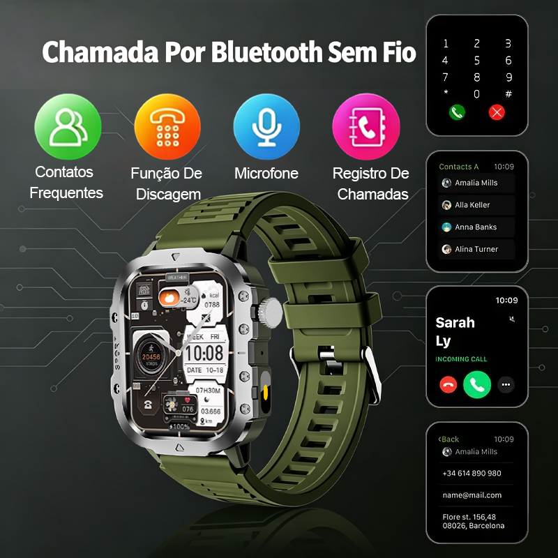 Miniatura: Smartwatch 2,01 "High Definition Screen Calls Messages Sleep Sports Time Gift Me