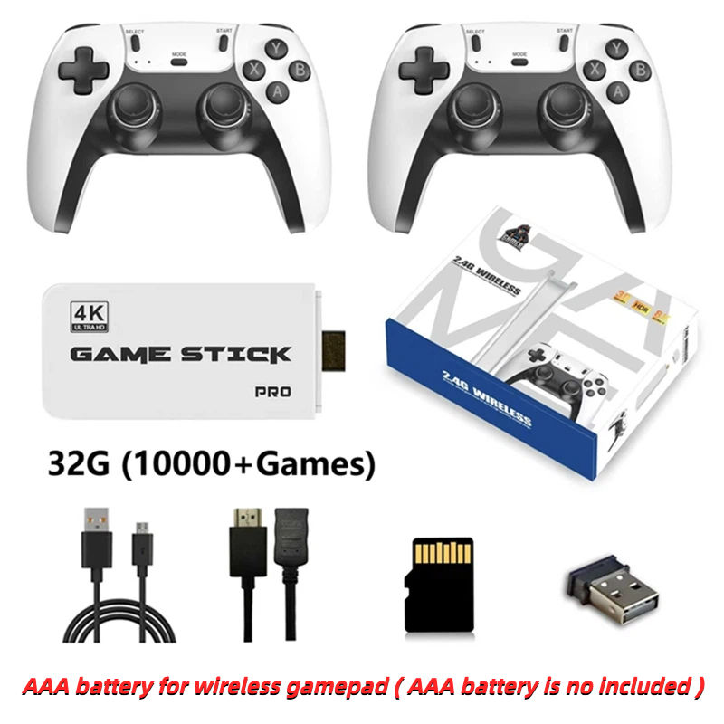 Miniatura: M15 4K TV Game Stick 64GB Built-in 3/40000+ Retro Games Console with Wireless Ga
