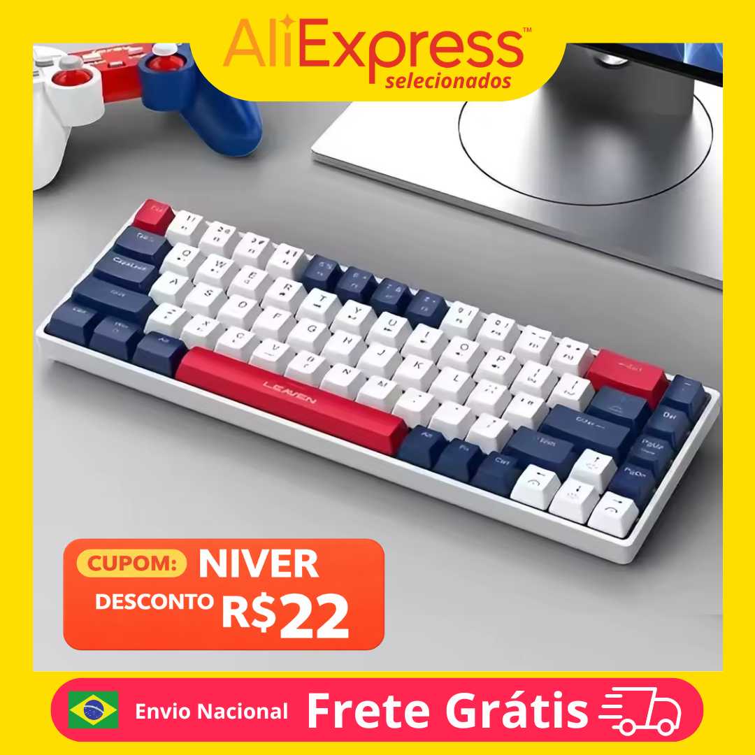 Gamer/Office Keyboard With Wire RGB LED Illuminated With 68 Mechanical Keyboards