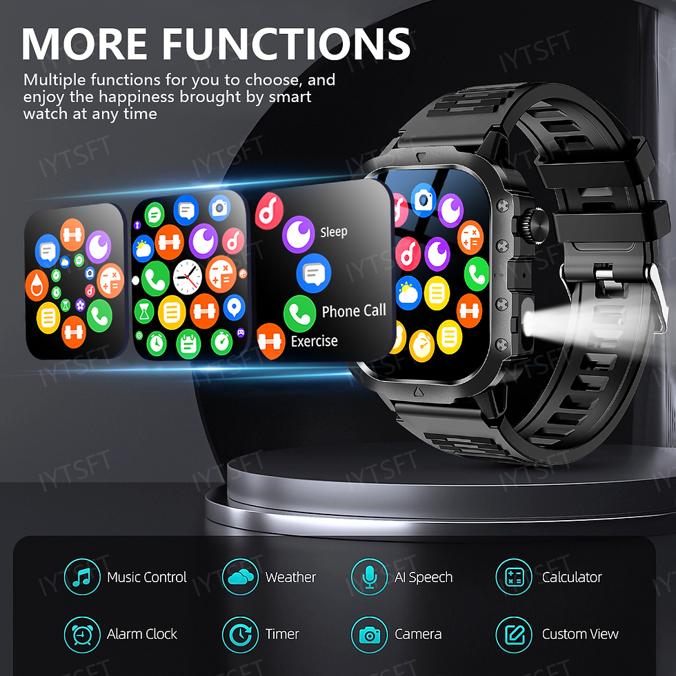 Miniatura: LAXASFIT 2025 New Military Smart Watch Men Outdoor Sports Fitness Tracker Health