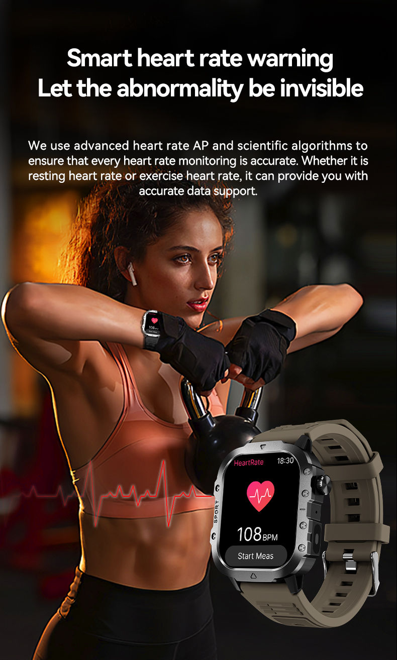 Miniatura: LAXASFIT 2025 New Military Smart Watch Men Outdoor Sports Fitness Tracker Health