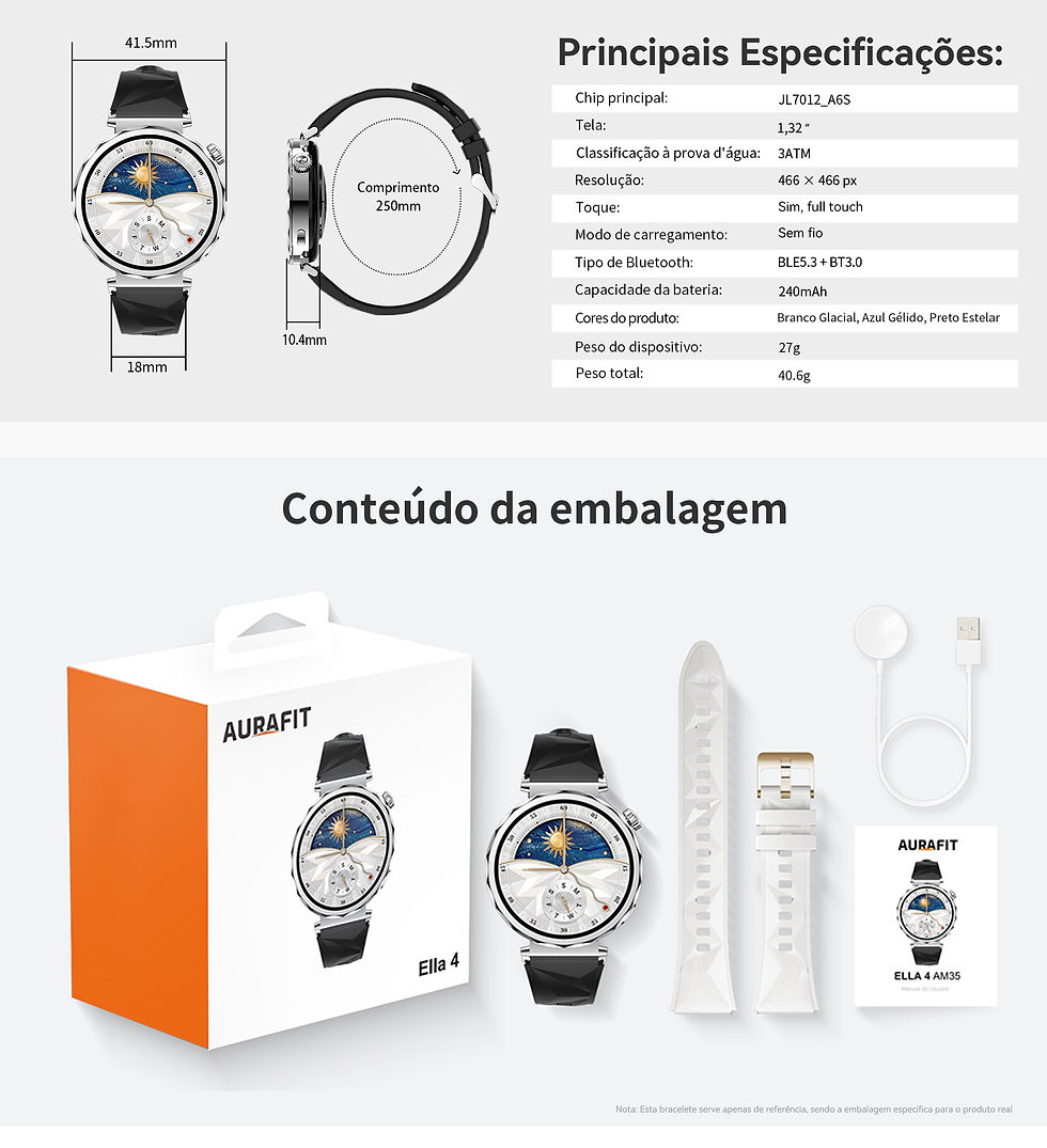 Miniatura: AURAIF ELLA 4: Women's Smart Watch with Multiple Sports Modes, Bluetooth Calls a