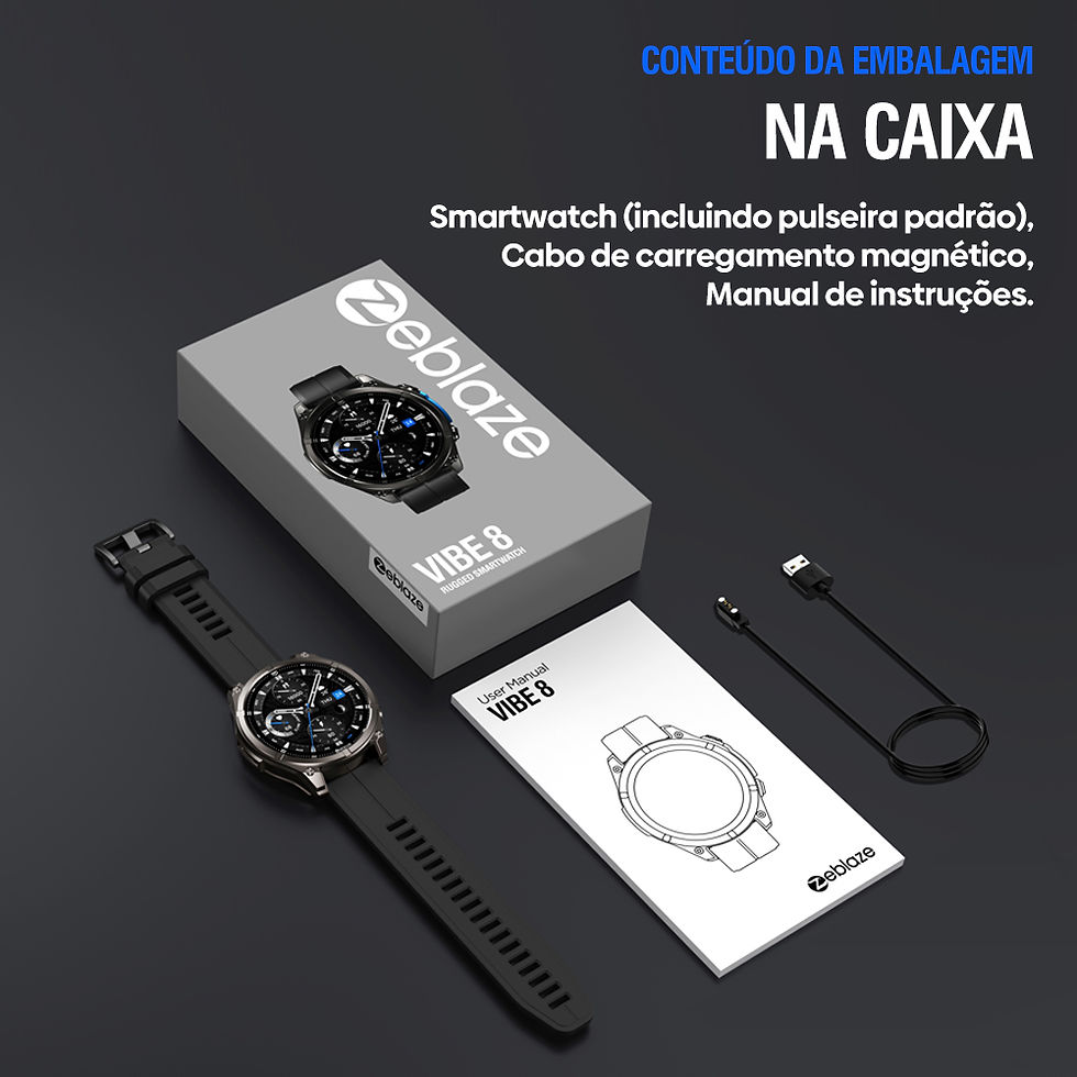 Miniatura: Zeblaze VIBE 8 Voice Calling 1.43" AMOLED Display Smart Watch Built-in Flashligh