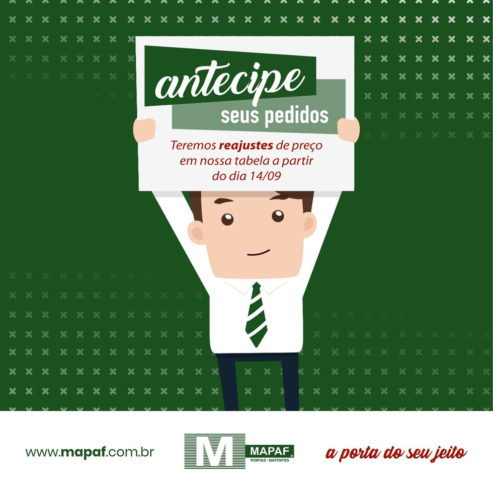 Antecipe seus pedidos!