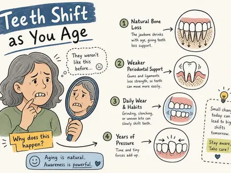 Why do teeth shift and become crooked as you age?