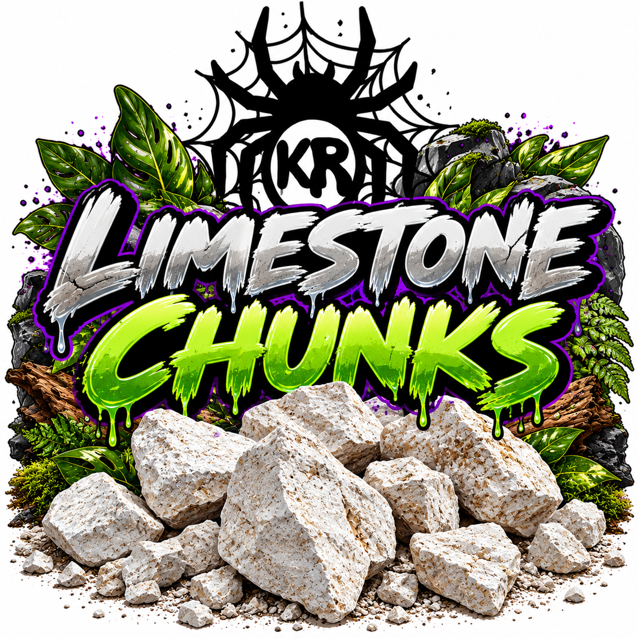 Limestone Chunks – Natural Calcium Source for Isopods