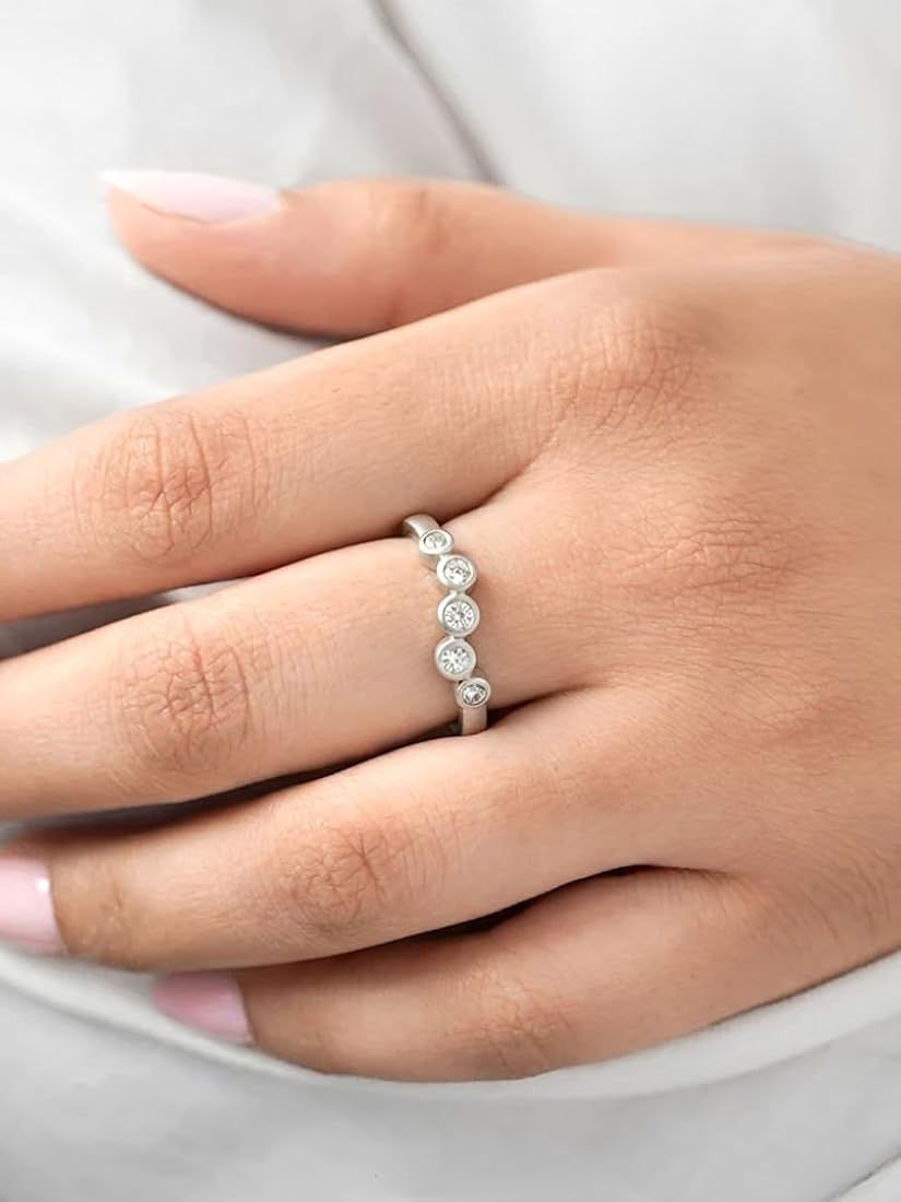 silver-tone open band ring