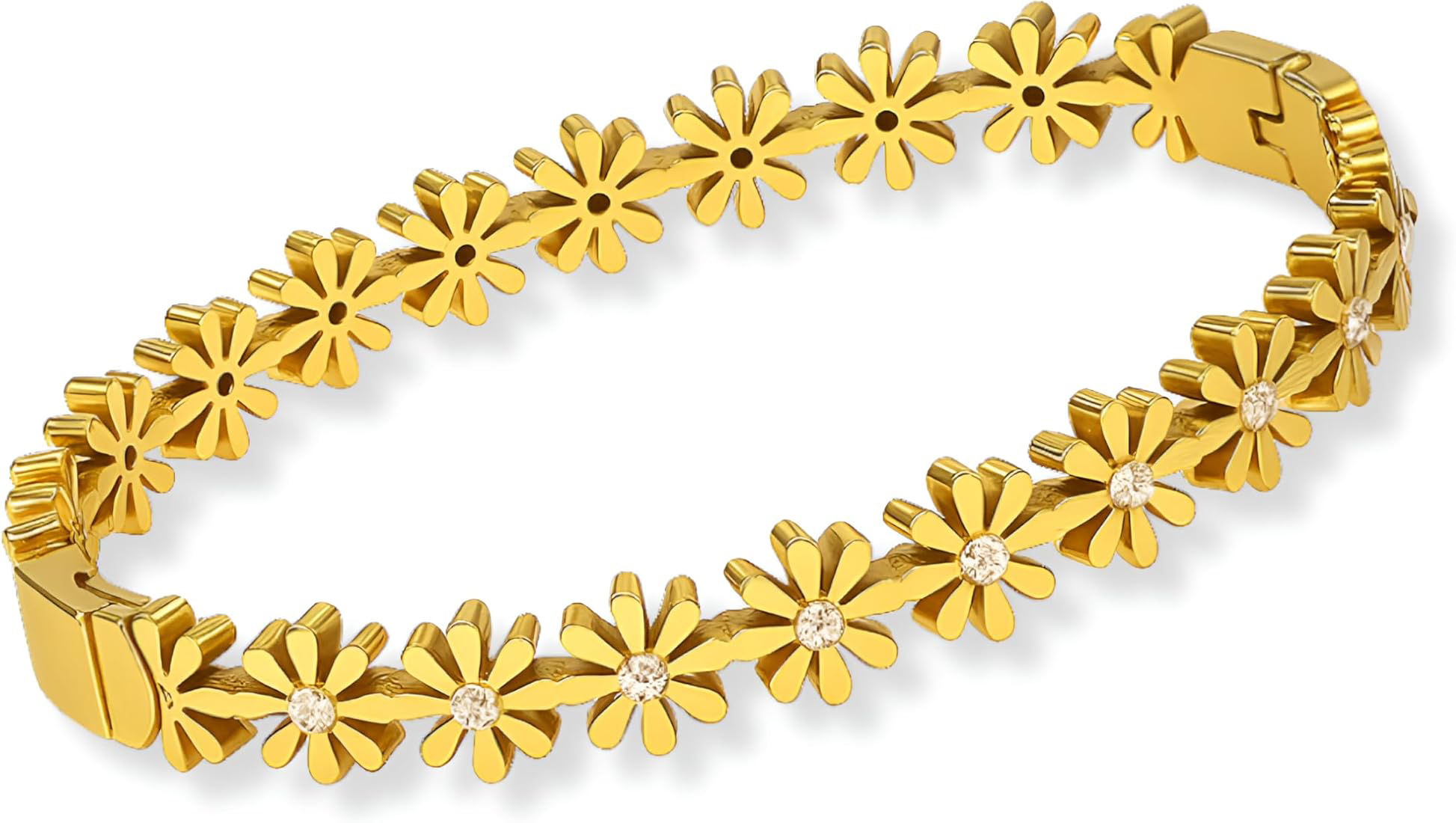 Golden Daisy Halo Bracelet