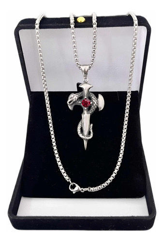 Gothic Snake Sword Pendant Necklace