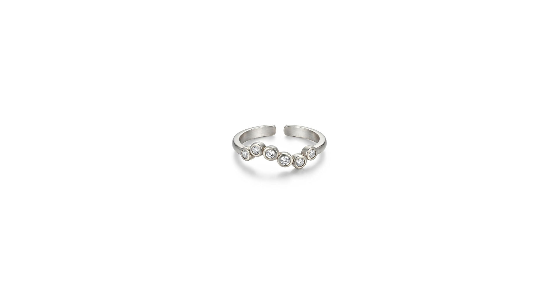 silver-tone open band ring