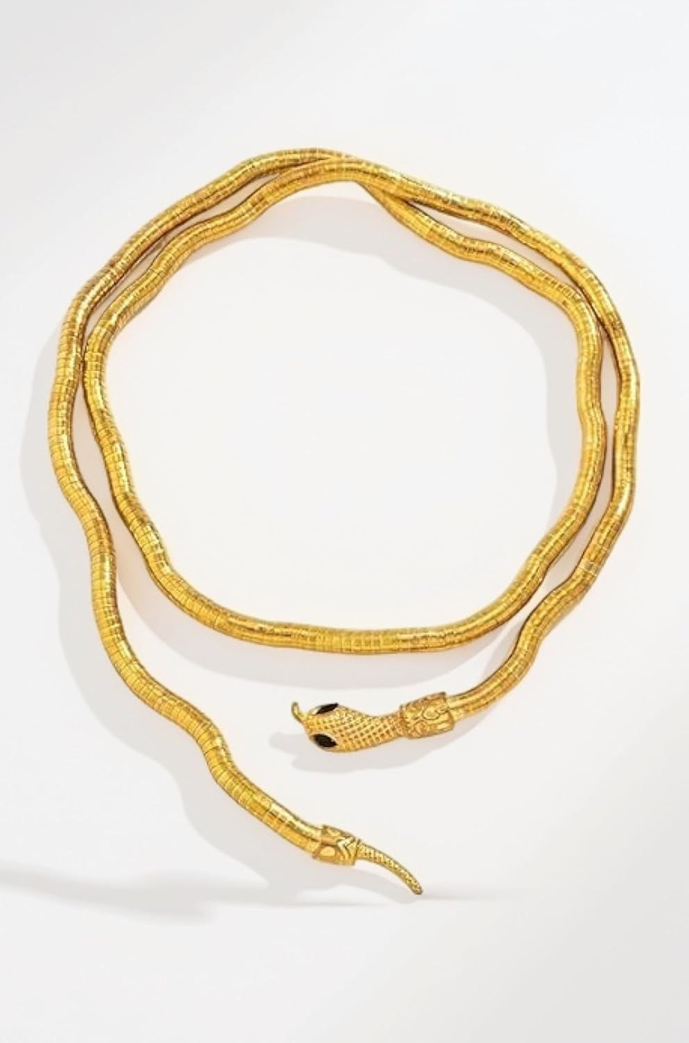 Bendable Gold-Plated Snake Wrap Necklace.