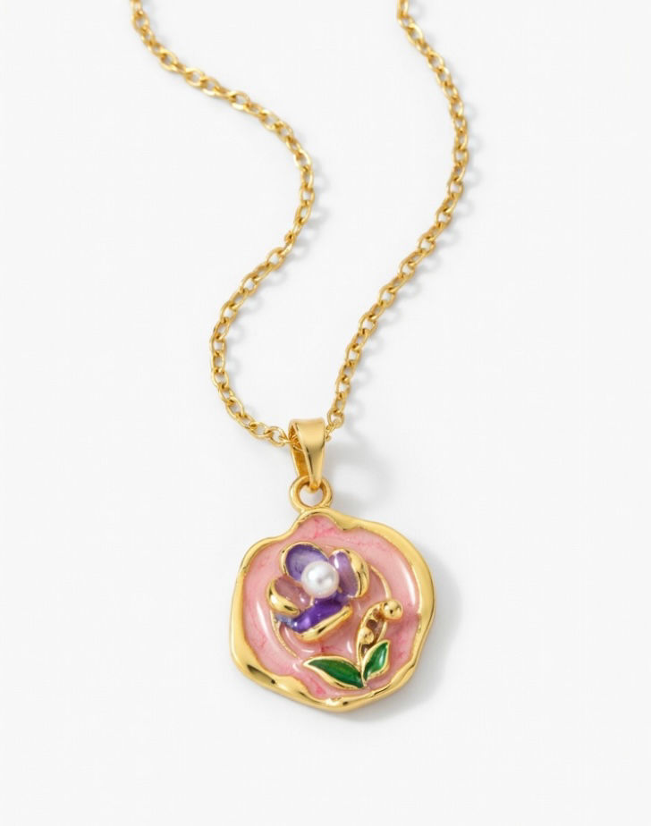 Petal Pearl Bloom Pendant Necklace