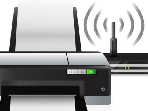 Printer log next to the modem