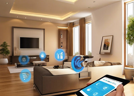 Modern office setup with computers and networking equipment