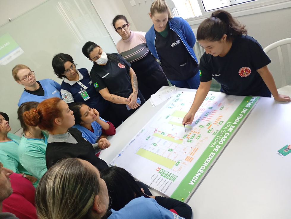 UPA Santana realiza capacitação sobre plano de abandono e rotas de fuga