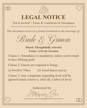 Legal Notice: Youโre Invited! ๐