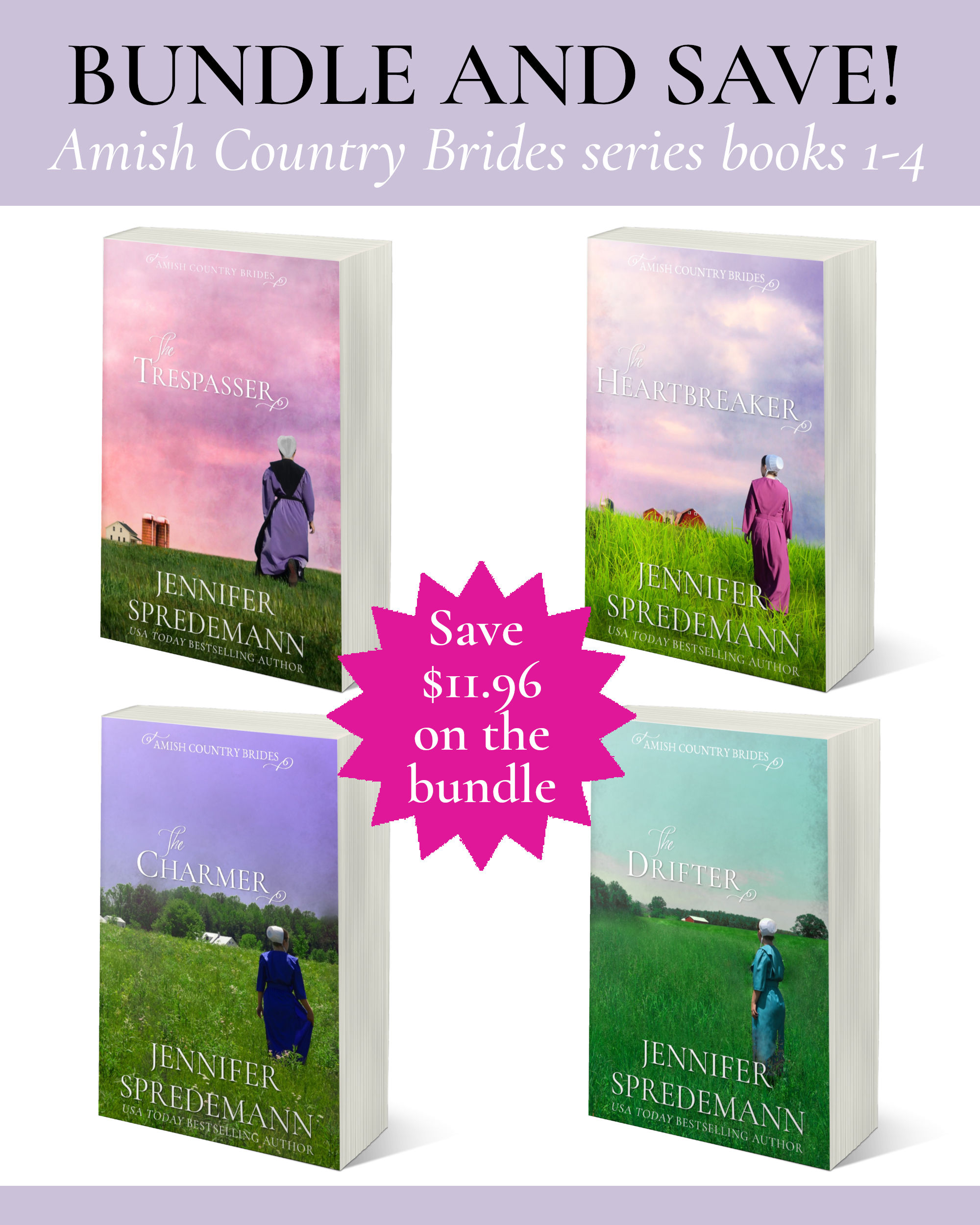 Amish Country Brides (1-4) 4-book paperback bundle