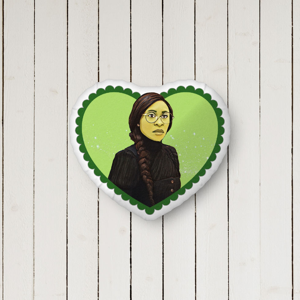 Thumbnail: Elphaba Wicked 2024 Love heart Custom-shaped pillow