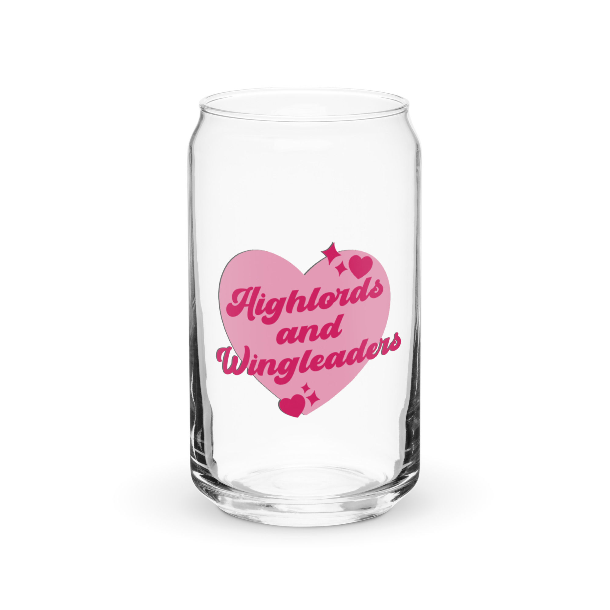 Highlords and Wingleaders Can-shaped glass