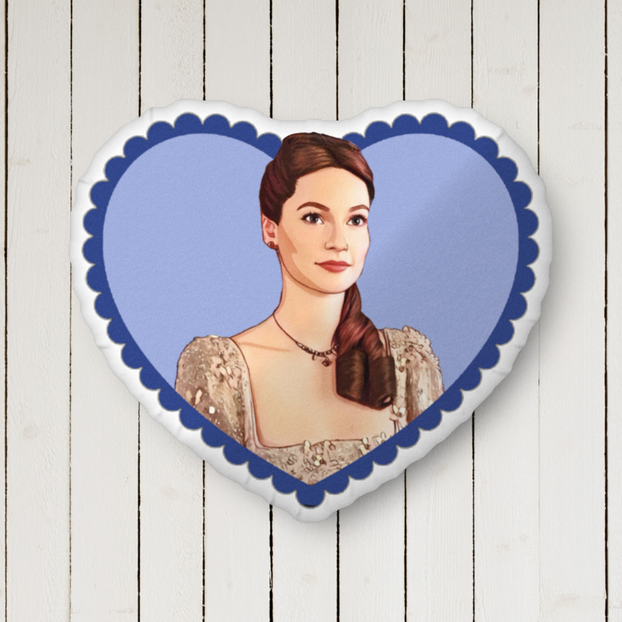 Francesca Bridgerton Love Heart Custom-shaped pillow