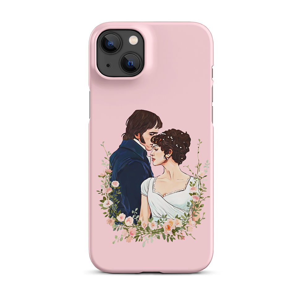 Thumbnail: Pride and Prejudice Lizzy and Darcy Floral Snap case for iPhone®
