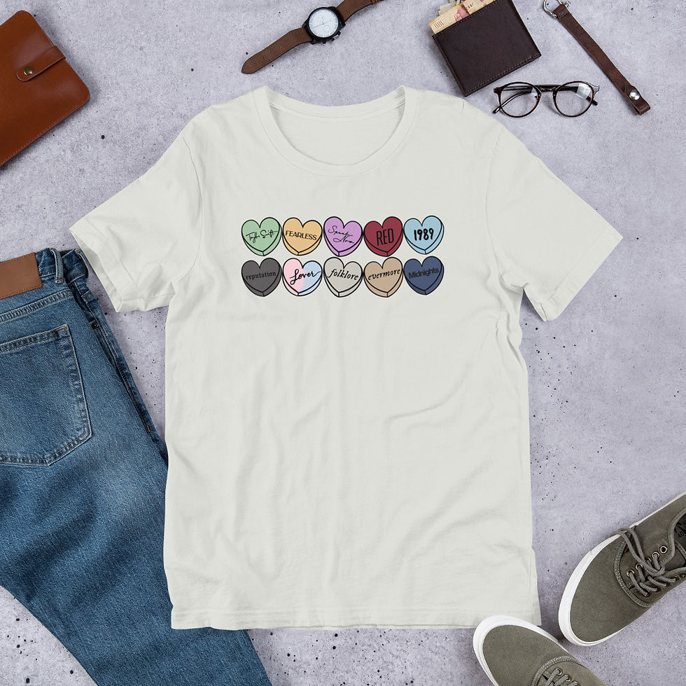 Thumbnail: Taylor Swift The Eras Tour Love Hearts Unisex t-shirt