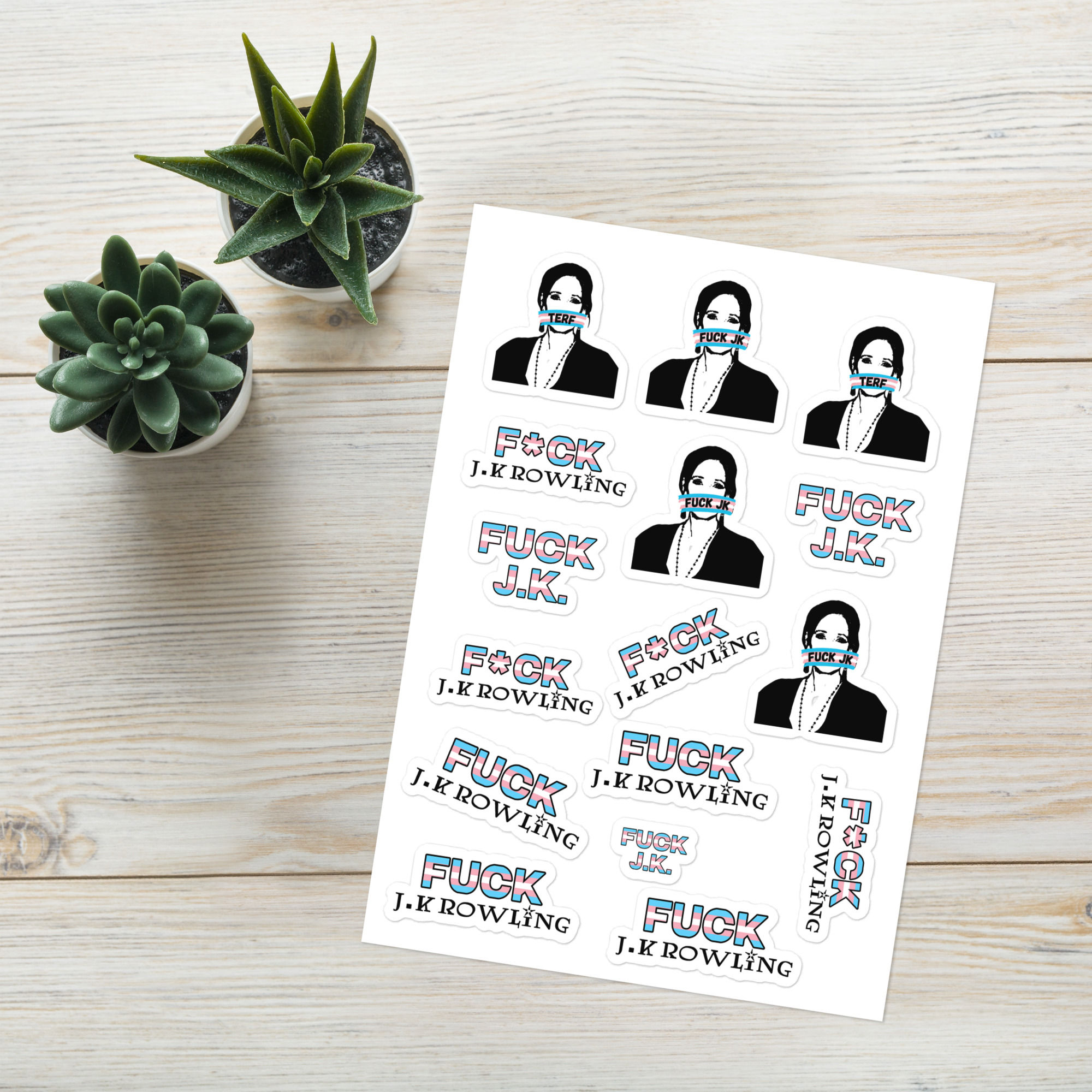 F JK ROWLING Sticker sheet