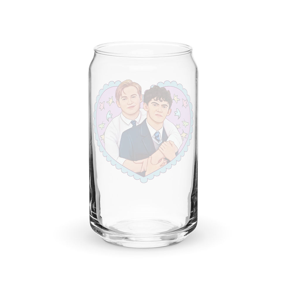 Thumbnail: Heartstopper Nick and Charlie Can-shaped glass