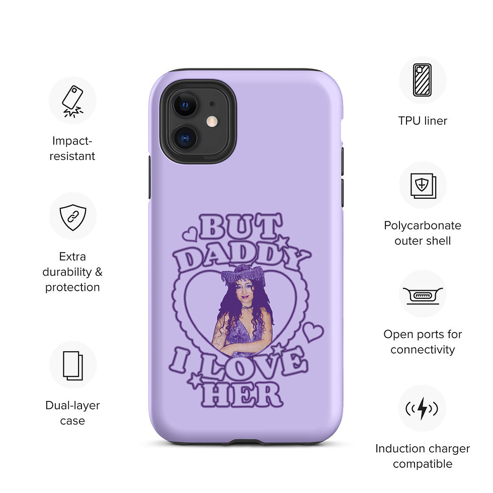 Thumbnail: Chappell Roan But Daddy I love her Purple Tough Case for iPhone®