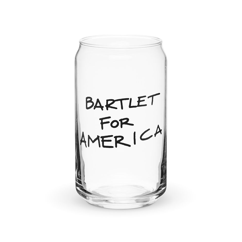 Bartlet for America The West Wing Can-shaped glass