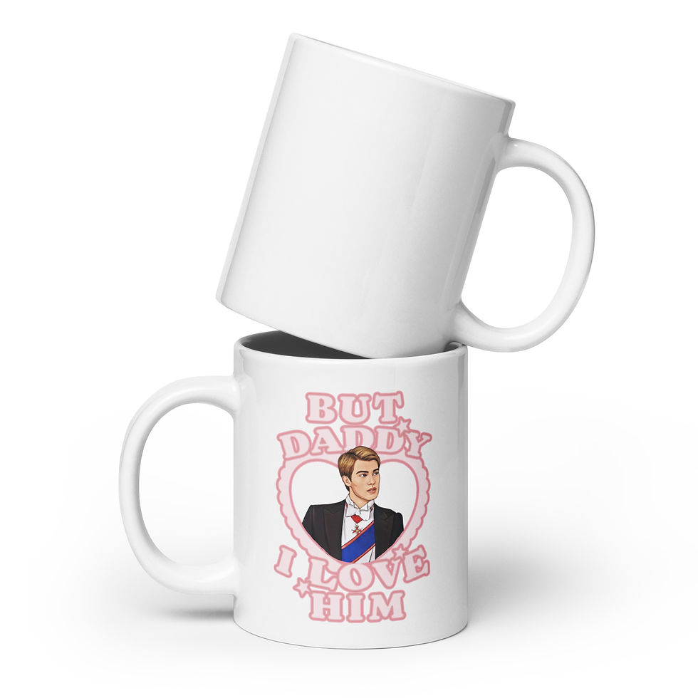 Henry Fox But Daddy I love him White glossy mug
