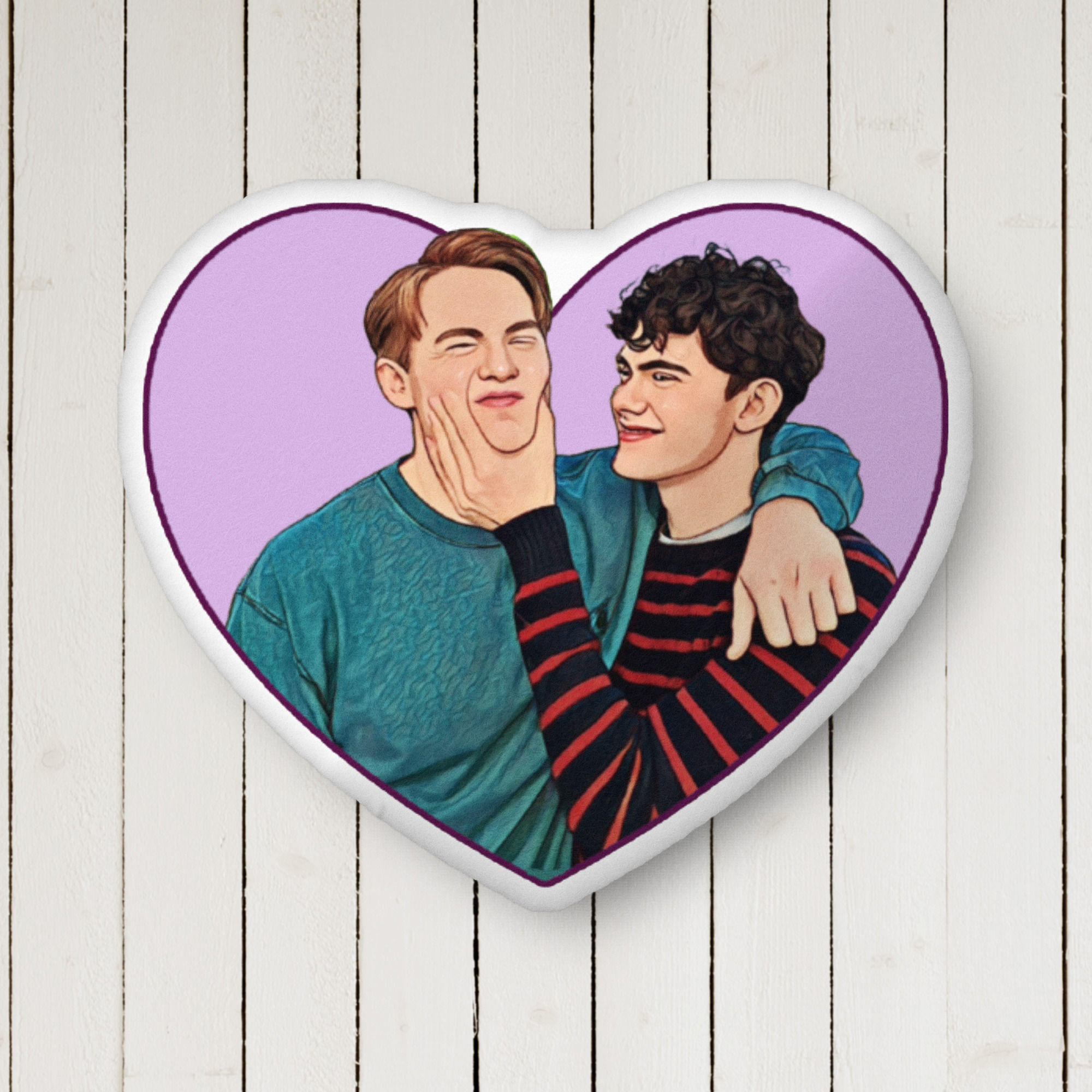 Heartstopper boys Custom-shaped pillow
